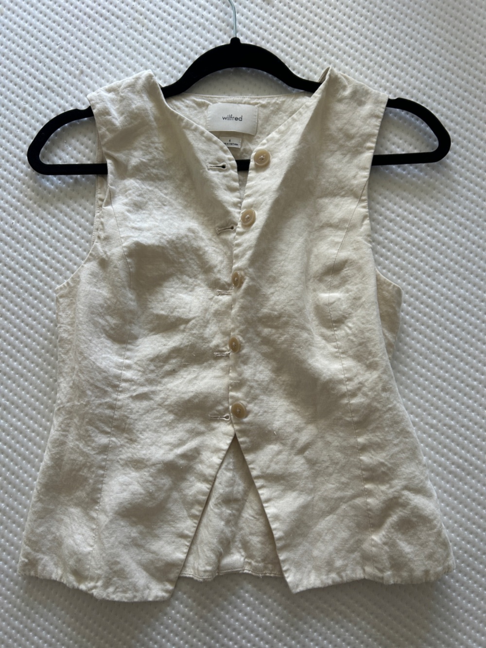 Wilfred Cream Linen Regal Vest